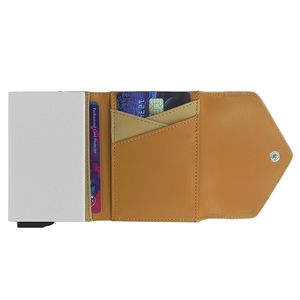 Cartera antirrobo con bloqueo RFID, cartera con cremallera y compartimento para tarjetas, cartera ultrafina para múltiples tarjetas, cartera corta con forro de lino - Product Image 1
