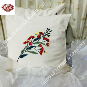 Oreillers décoratifs pour la maison d'oreillers brodés à la main d'animaux floraux personnalisables en gros - Product Image 4