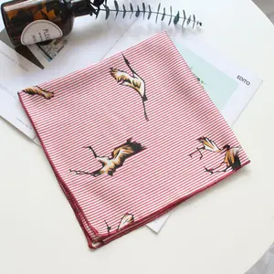 High Quality Small Square Polyester Silk Scarf 50cm New Solid Pattern Female Decorative Accessory Adult Department