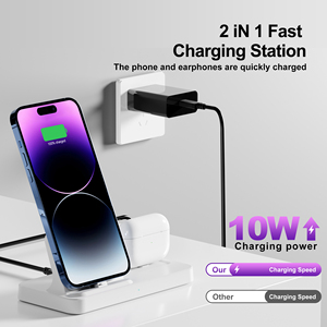 Station de charge 2 en 1 pour téléphones et écouteurs avec interface Type-C, support de bureau pour iPhone 14/13/12/11 - Product Image 2