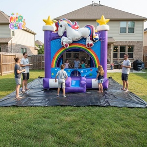 Castillo Inflable Comercial para Niños, Castillo Inflable Personalizado con Diseño <span class=keywords><strong>de</strong></span> Unicornio, Brincolines Inflables para Fiestas - Product Image 1