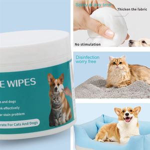 Lingettes pour animaux de compagnie à base de plantes naturelles pour chiens et chats, hypoallergéniques, lingettes pour les yeux des chiens pour le toilettage quotidien, nettoyage du <span class=keywords><strong>visage</strong></span>, des pattes et du corps - Product Image 3
