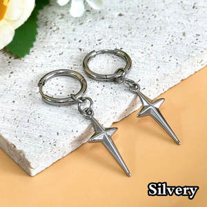 Boucles d'oreilles pendantes élégantes et étanches en acier inoxydable 316L plaqué, boucles d'oreilles tendance, boucles d'oreilles anime pour enfants et hommes - Product Image 4