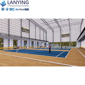 Prefab thép lưu trữ nhà kho đúc sẵn giá thép cấu trúc phòng tập thể dục bóng rổ thể thao hội trường sân vận động bóng đá thiết kế - Product Image 5