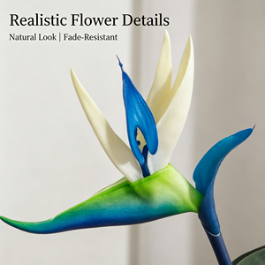 Flores Azules de Lujo Hechas a Mano con Tacto Real, Tallos de Flor del Paraíso, Flor del Paraíso de Alta Calidad para Jardín, Hogar, Bodas y Eventos - Product Image 2