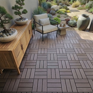 Suelo para Interiores y Exteriores Resistente al Agua de 12" X 12", para Uso <span class=keywords><strong>en</strong></span> Todo Tipo de Clima, Tarima para Patio, Terraza, Piscina, Jardín, Balcón - Product Image 1