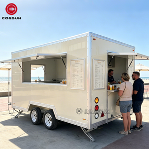 Rimorchio Mobile Cogsun per Fast Food <span class=keywords><strong>e</strong></span> Bevande con Piano di Lavoro in Acciaio Inox - Product Image 4