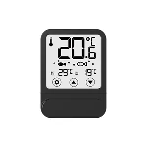 Termômetro de aquário com tela sensível ao toque, termômetro para aquário com sensor de temperatura preciso, economia de energia e aderente