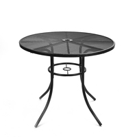 Tables basses rondes avec cadre en acier, petites tables d'appoint conviviales pour le salon, la chambre à coucher, le bureau, le dessus brun rustique et le noir