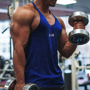Canotta Sportiva Estiva Oversize da <span class=keywords><strong>Uomo</strong></span>, Traspirante, Personalizzabile, Senza Maniche, in Cotone, per Bodybuilding e Palestra - Product Image 2