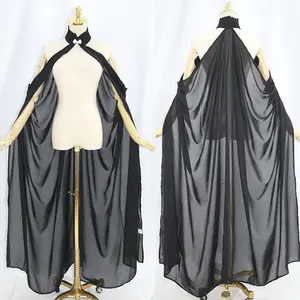 FreePP Syal Peri Abad Pertengahan Jubah Sifon Jubah Wicca Gotik Hitam Hijau Cosplay Gaun Victoria Jubah Kostum Halloween untuk Wanita