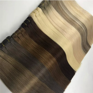 Chất Lượng Cao 100G Đôi Rút Ra Sew-Trong Remy Phần Mở Rộng Tóc Người Cho Thiên Tài Sợi Ngang Mượt Thẳng Sóng Phong Cách Tẩy Tóc Trung Quốc - Product Image 2