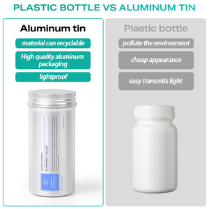 Premium 100ml Screen Printing <b>Aluminum</b> Pill Jar <b>Container</b> for Vitamins and Supplements - Product Image 2