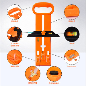 Camp Nou Orange Multifunctional Picture Hanger Level With Magnet Spirit Level For Wall Drilling And Woodworking - Product Image 1