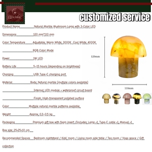 โคมไฟหินอ่อนทรงเห็ด GOLDKING แสงสีสำหรับโรงแรม วิลล่า ห้องนั่งเล่น โครงการสั่งทำ ขายส่งจากโรงงานโดยตรง คุณภาพดี - Product Image 6