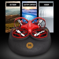 Drone RC miniature JJRC H116 télécommandé, jouet aquatique, quadricoptère amphibie 3-en-1 avec longue autonomie en air et en eau