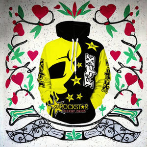 Sudadera con Capucha para Hombre, Tejida, 100% Poliéster, Ligera, Transpirable, Estilo Holgado, con Estampado por Transferencia de Calor, Diseño Latinoamericano - Product Image 3