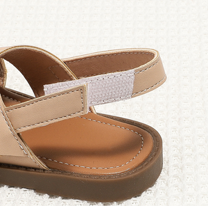 Sandales pour enfants, chaussures de princesse, sandales ouvertes marron à semelles souples - Product Image 5