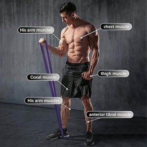 Bandes de Résistance avec Poignées pour Exercices Hommes et Femmes – Équipement d'Entraînement de Force à Domicile – 5 Niveaux – <span class=keywords><strong>Bande</strong></span> Tubulaire et Corde de Traction - Product Image 3