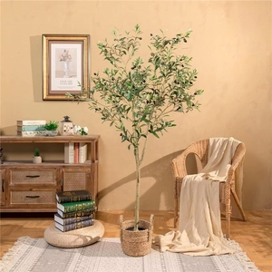 Arbre Bonsaï Artificiel de 1,80 m de Haut, Plante Artificielle Moderne en Soie, Olivier en Pot pour Intérieur et Extérieur - Product Image 5