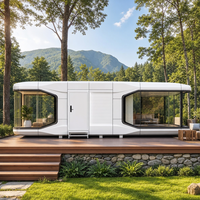 Maison conteneur pliable, maison conteneur préfabriquée pour projets d'hébergement portable