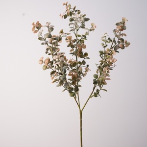 สเปรย์ยูคาลิปตัสประดิษฐ์ขนาดเล็กสีชมพูตกแต่งด้วย<span class=keywords><strong>ใบ</strong></span>ไม้สีทองและหยก - Product Image 6