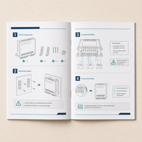 Folletos Impresos Personalizados en Papel Couché de Lujo, Tamaños A4 y A5, Manuales de Instrucciones Plegables para Productos Electrónicos