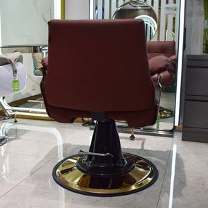 Chaise de salon en acier inoxydable doré de nouvelle conception, couleur personnalisable, chaise de barbier pour salon de coiffure - Product Image 4