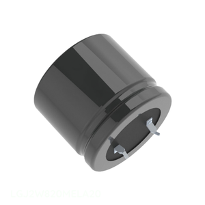 Condensador de canal del fabricante, de aluminio, con orificio pasante, 82uF 20% 450V SNAP TH 82 uF LGJ2W820MELA20 - Product Image 1