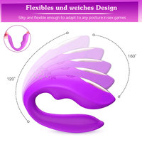Jouet sexuel pour adultes en silicone souple et flexible, étanche IPX7, 12 vibrations, massage du point G, masturbation vaginale pour femmes, forme en U