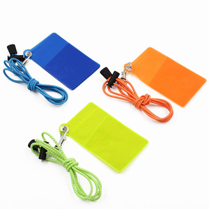 Porte-carte en PVC transparent, tour de cou fluorescent, porte-carte tendance, porte-carte d'identité, étiquette de vêtement, motifs imprimables. - Product Image 2