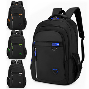 Men's <b>Backpack</b> <b>Large</b> Capacity 14 Inch Laptop Bag School Travel Outdoor Casual Splash Proof Black Orange Green Blue - Product Image 2