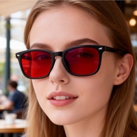 Lunettes populaires à verres rouges anti-lumière bleue (99 %), anti-radiation, certifiées CE, pour la protection des yeux devant l'ordinateur et les téléphones portables