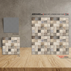 กระเบื้องปูพื้นเซรามิกเคลือบดิจิตอลขนาด 400x400 มม. หนา 9 มม. สำหรับงานหนัก ทนทาน เหมาะสำหรับพื้นที่จอดรถและพื้นที่กลางแจ้ง - Product Image 5