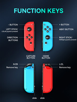 Carcasa para Controles de Juego Izquierdo y Derecho SwitchOled, con Cable, Vibración, Sensor de Seis Ejes, Control de Juego Pequeño NS BT