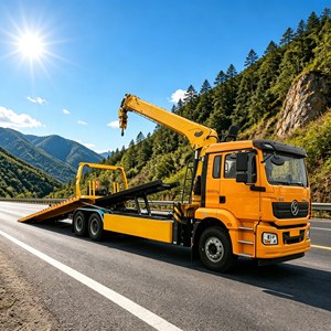 <span class=keywords><strong>Camion</strong></span> de dépannage à plateau plat Shacman 6x4 avec <span class=keywords><strong>grue</strong></span> télescopique, treuil puissant, transmission manuelle diesel pour les secours routiers lourds - Product Image 1