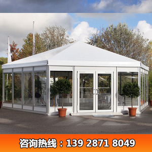 Carpa Hexagonal de 10 Metros y 78 Metros Cuadrados, Impermeable, de Tela Oxford, para Exposiciones, Carpa para Ferias Comerciales al Aire Libre para Todas las Estaciones - Product Image 5