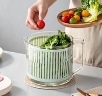 Handmatige groente- en fruitslinger, afgietmand voor thuiskeuken, dagelijks gebruik voor het afgieten van fruit en groenten.