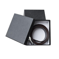 Vente d'usine - Boîte cadeau en carton rigide noir mat avec couvercle et base, logo personnalisé imprimé, durable, pour boutique de cuir pour hommes