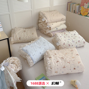 Couette d'été coréenne 100% coton avec imprimé dentelle, respirante, pour usage domestique, 133x72, teinture réactive, 40 fils - Product Image 3