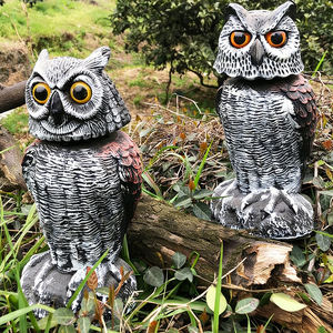 Décoy de chasse résistant aux intempéries - Hibou - Décoration de jardin pour effrayer les oiseaux et les animaux - Product Image 2