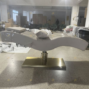 Cama de Tratamiento de Belleza Moderna, Ajustable, para Masajes y Pestañas, Silla de Salón Tapizada con Base de Acero Inoxidable - Product Image 5