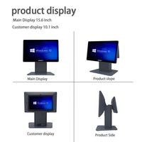 Système de point de vente tout-en-un Longfly pour Windows, tablette tactile 15,6 pouces, 4 Go de RAM, imprimante thermique intégrée, scanner, garantie de 2 ans, Intel