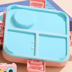 Contenedor de Salsa Portátil de un Solo Nivel, Hermético, de Plástico Calentable, Ecológico, de Grado Alimenticio, con Capacidad de 1-3L, para Niños, con Cuchara y Caja de Cartón - Product Image 5