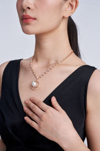 Collier en or massif 18 carats UM Jewelry, vente en gros, perle d'eau de mer naturelle, diamant, cadeau de fiançailles, fête, unisexe/hommes/femmes, best-seller - Product Image 5