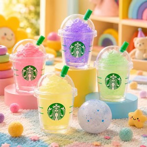 Cute Blue Iced Coffee Cup Squishy <b>Fidget</b> Toy-Stress Relief Squeeze Need Doh Portable Mini Toy for Kids & Teens Unisex - Product Image 2