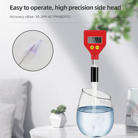pH-mètre numérique de poche avec électrode en verre, testeur de pH de 0,00 à 14,00 pour l'eau, les aliments, le fromage, le lait, le sol