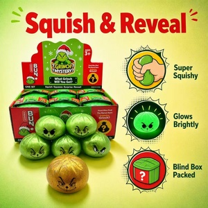 Juguete Blandito Antiestrés Grinch que Brilla en la Oscuridad, Variante Dorada Secreta, para Niños Mayores de 3 Años, Unisex - Product Image 6