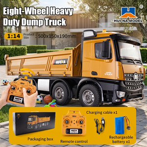 <span class=keywords><strong>Huina</strong></span> 1536 1/14 Camión Volquete RC de Aleación, Coche de Construcción de Ingeniería con Control Remoto, Juguete con Música y Luces, RTR, en Stock - Product Image 3