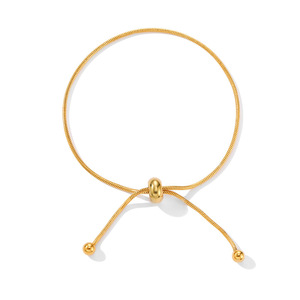 Chaîne de cheville ajustable en acier titane plaqué <span class=keywords><strong>or</strong></span> 18 carats pour <span class=keywords><strong>femme</strong></span>, design de niche de luxe léger, couleur inaltérable, haut de gamme - Product Image 5